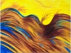 Mouvement jaune, brun et turquoise